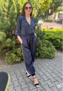 Elegancki kombinezon damski ozdobne guziki i pagony wybór kolorów