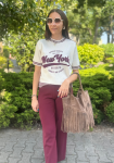 Sweter damski New York krótki rękaw kolory