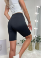 Czarne szorty kolarki high waist elastyczne 1