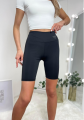 Czarne szorty kolarki high waist elastyczne 4