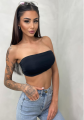 Damski top bez rękawów typu bandeau push up 13