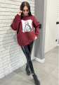 Modna bluza oversize z aplikacją psa 2